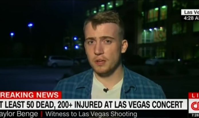 Taylor Benge - sobrevivente do ataque em Las Vegas em 1º de outubro de 2017