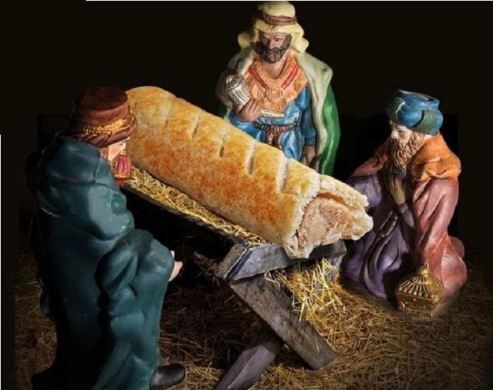 Presépio polêmico troca Jesus por folhado de salsicha