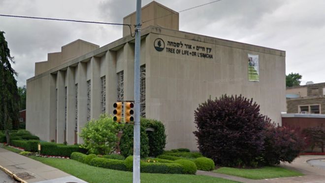 Sinagoga Tree of Life em Pittsburgh, nos EUA, foi alvo de um atirador neste sábado