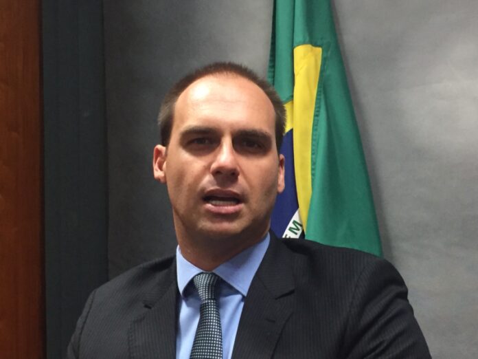 Deputado Federal Eduardo Bolsonaro, filho do presidente do Brasil, Jair Bolsonaro