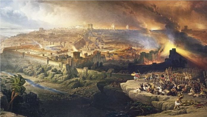 Ilustração do cerco dos babilônios em Jerusalém (Crédito: Wikimedia Commons)