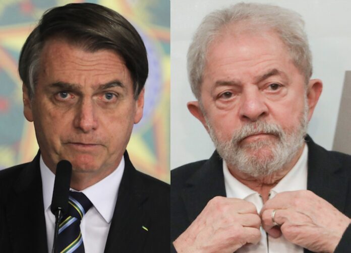 O atual presidente do Brasil, Jair Bolsonaro e o ex-presidente Lula