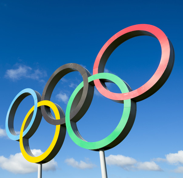Os anéis olímpicos é um dos símbolo das Olimpíadas