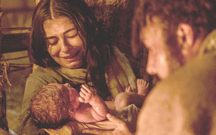 Cena do nascimento de Jesus na série 