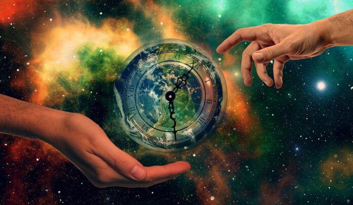 Imagem representativa da relação entre espaço, tempo e a religião