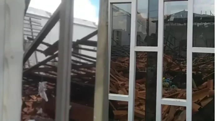 Teto da Igreja Adventista de Sétimo Dia em Maracaçumé (MA), desabou.