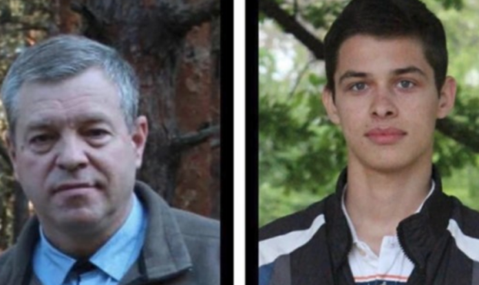Anatoliy Prokopchuk [à esq.] e seu filho, Oleksandr Prokopchuk. (Foto: Centre for Journalist Investigations/Release International)