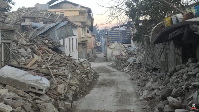 Cidade de Antakya depois do terremoto. (Foto: Captura de tela/YouTube Protestante Digital)