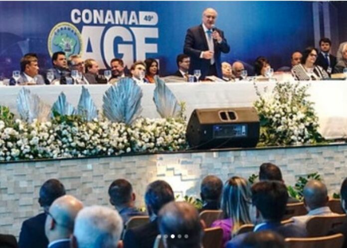 Geraldo Alckmin discursa durante a 49ª Convenção Nacional das Assembleias de Deus Madureira, em Brasília (Foto: Reprodução)